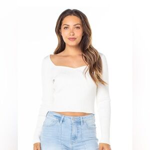 Women’s Celebrity Pink White Ribbed Crop Top